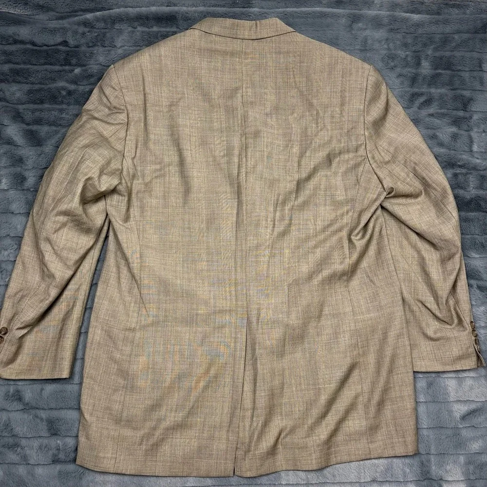 Lauren Ralph Lauren Mens 46L Tan Glen Plaid Wool 3 Button Blazer Jacket Canada